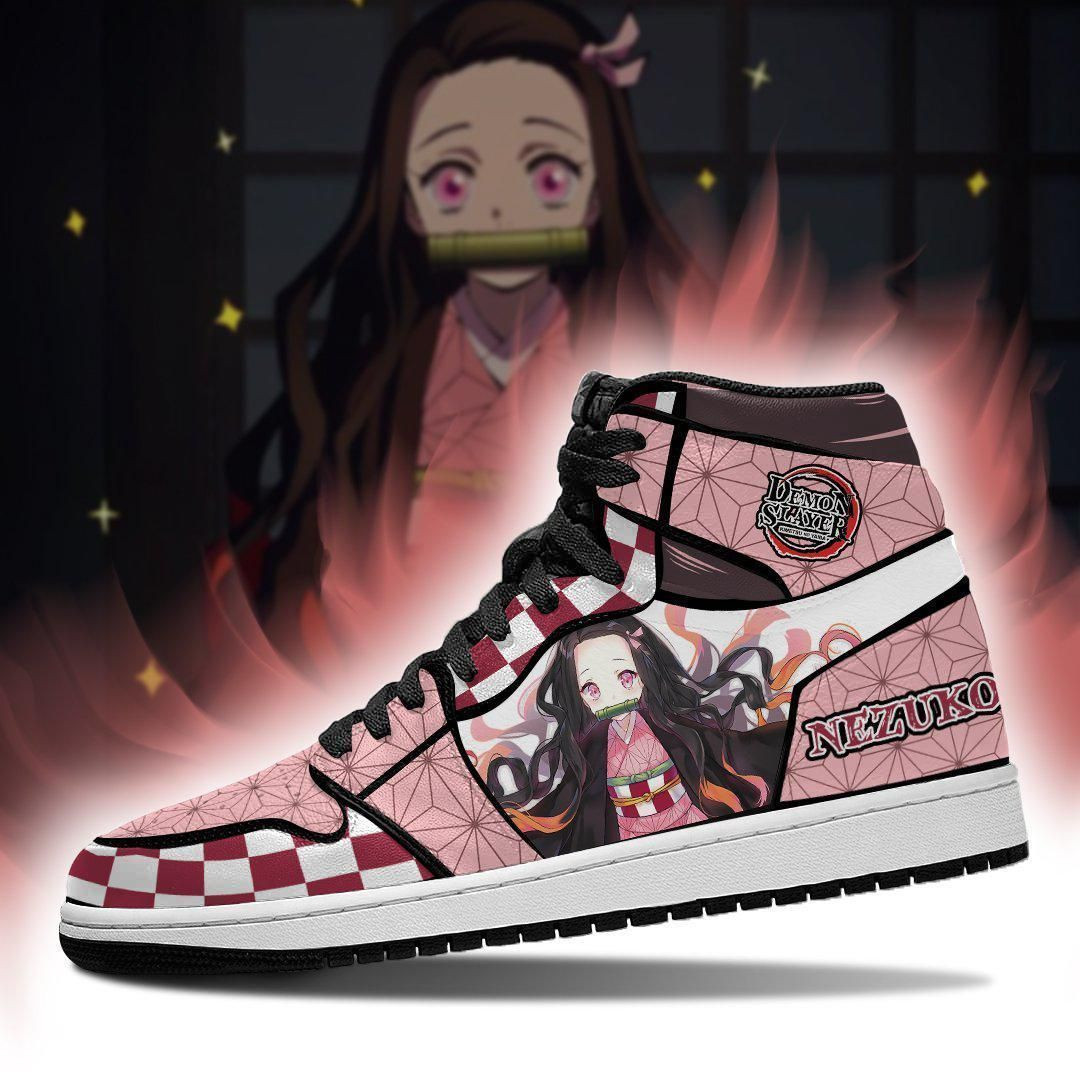 Nezuko Demon Slayer Anime 1 High Top Air Jordan Sneaker, Air Jordan Hightop
