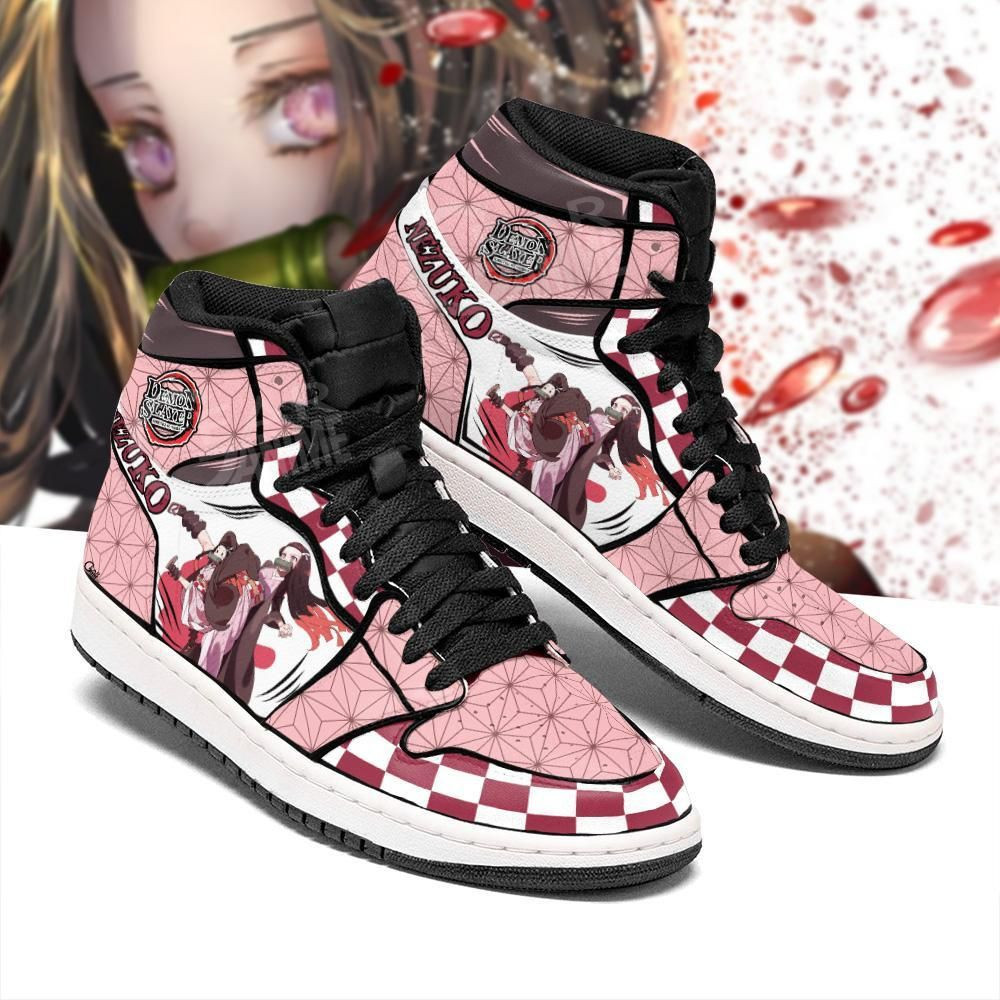 Nezuko Demon Slayer Anime 2 High Top Air Jordan Sneaker, Air Jordan Hightop