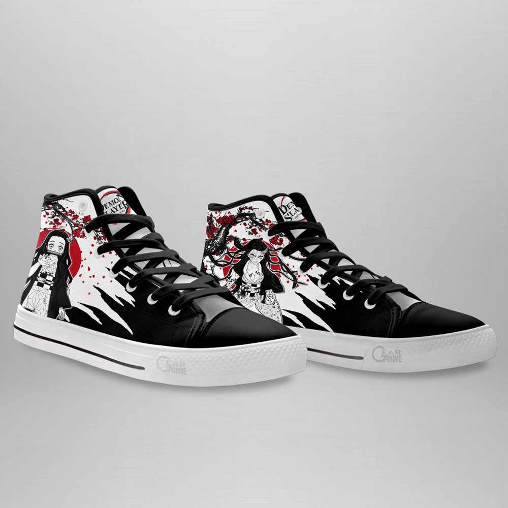 Nezuko High Top Shoes Custom Demon Slayer Anime Sneakers Japan Style