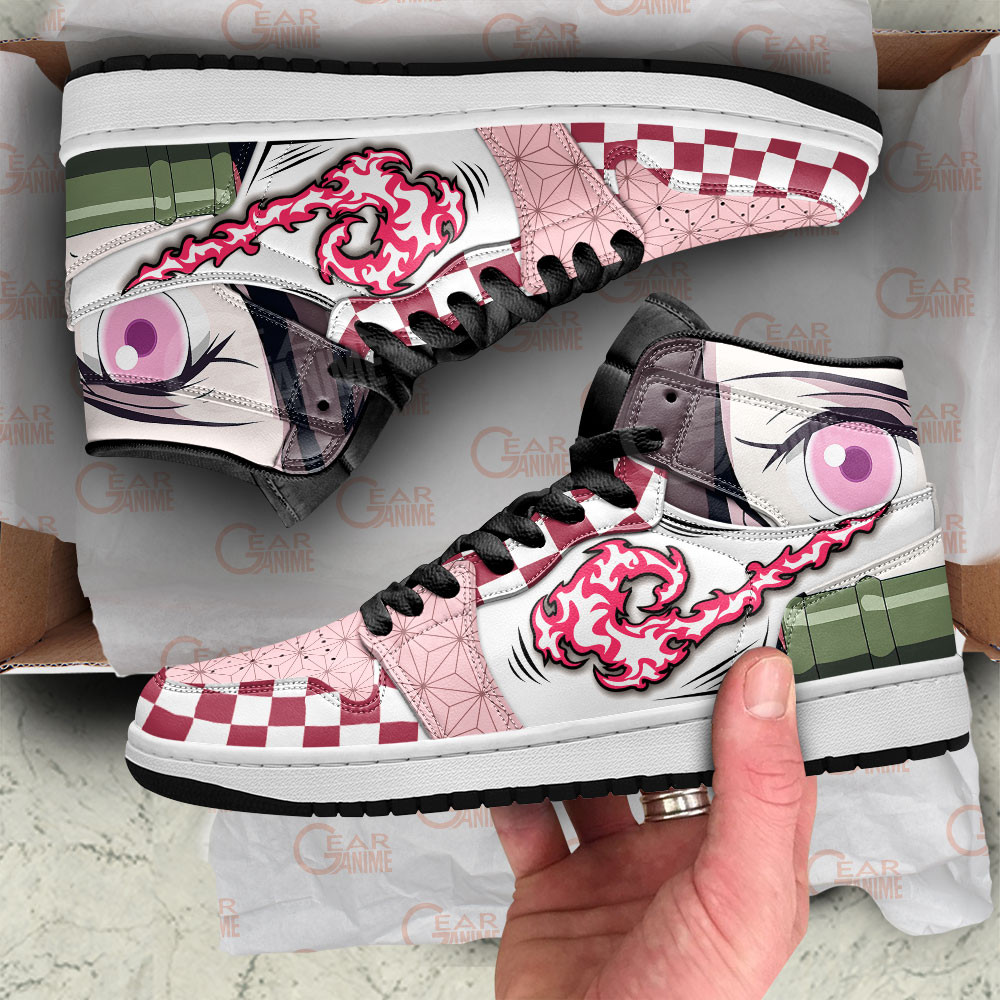 Nezuko JD1s Sneakers Demon Slayer Anime Shoes, Air Jordan Hightop