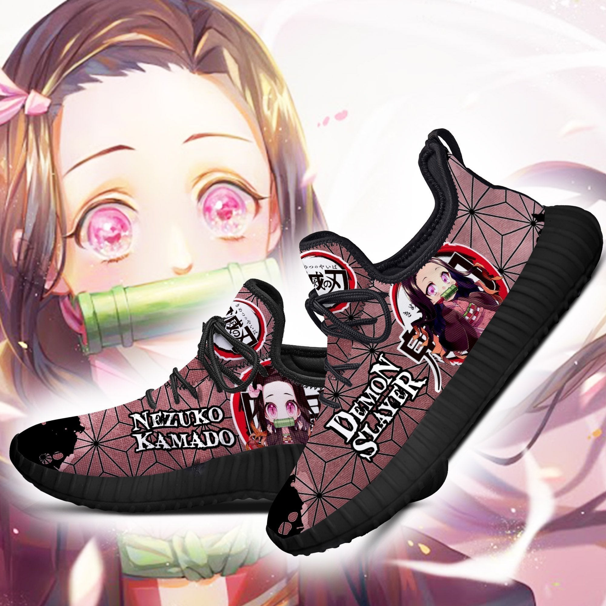 Nezuko Reze Shoes Custom Uniform Demon Slayer Anime Sneakers
