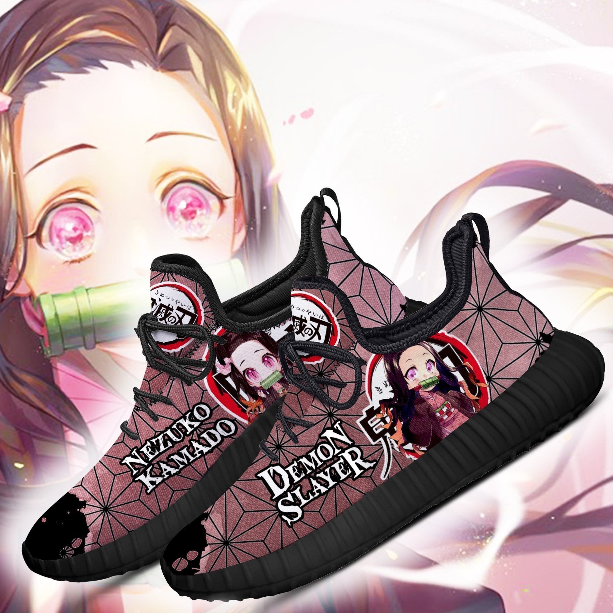 Nezuko Reze Shoes Custom Uniform Demon Slayer Anime Sneakers