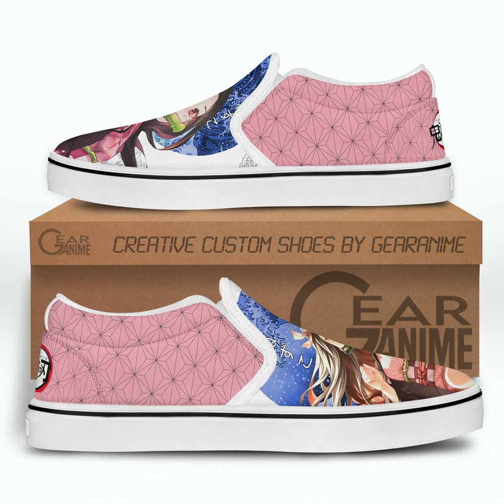 Nezuko Slip-On Shoes Canvas Custom Demon Slayer Anime Shoes
