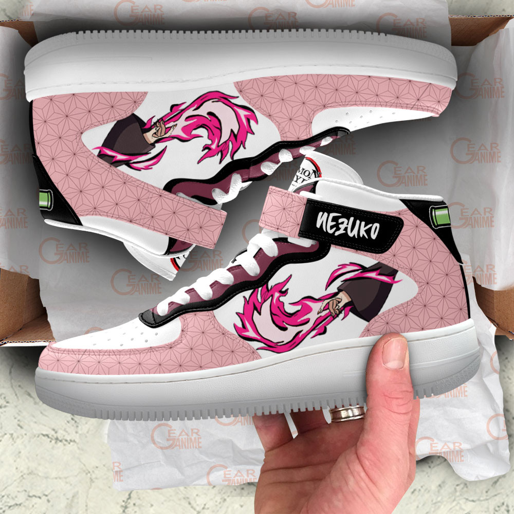 Nezuko Sneakers Air Mid Custom Anime Demon Slayer Shoes