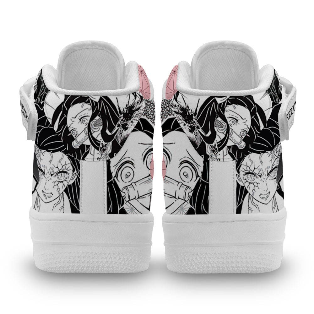Nezuko Sneakers Air Mid Custom Demon Slayer Anime Shoes Mix Manga