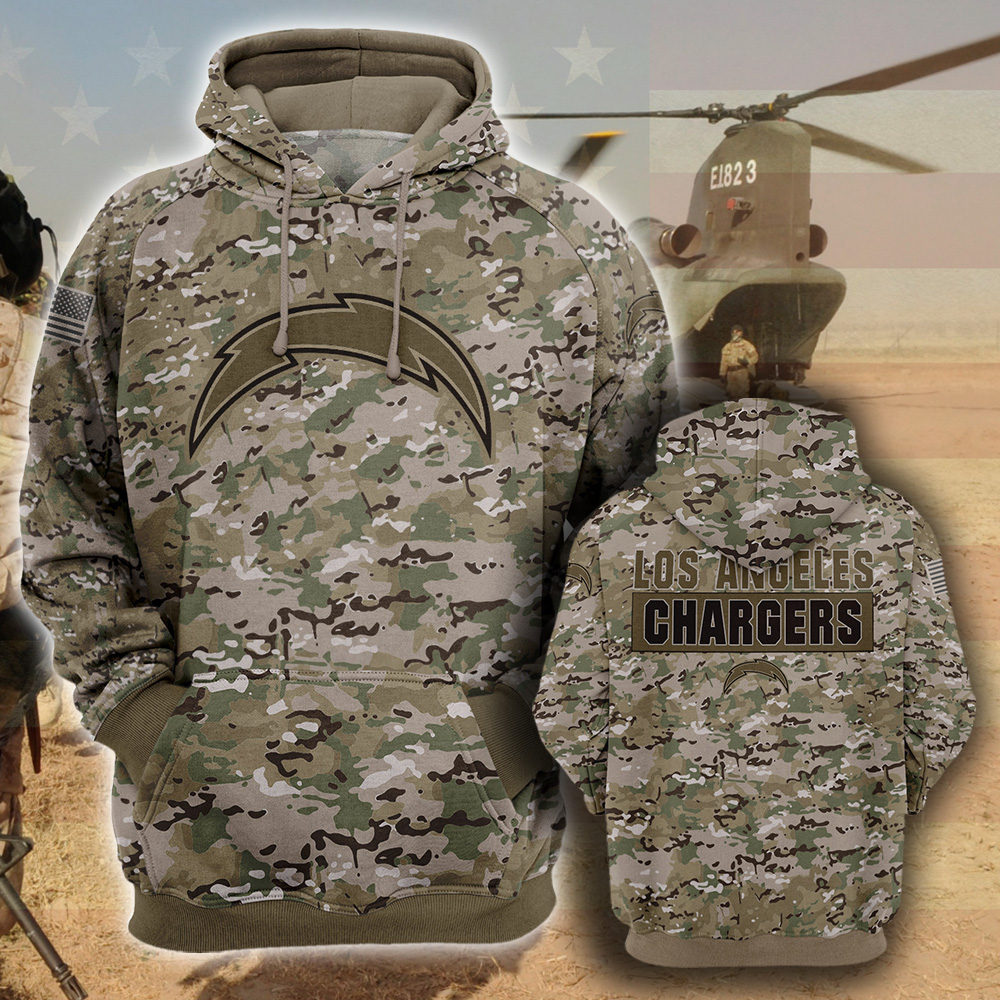 NFL27-Los Angeles Chargers – Hoodie – Camo Style