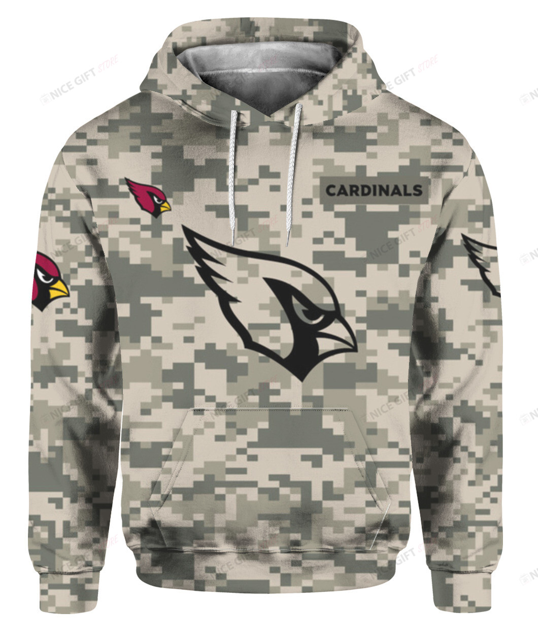 NFL Arizona Cardinals Camouflage 3D Hoodie Gift For Fans