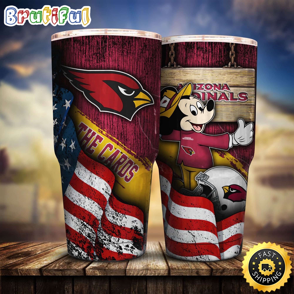 NFL Arizona Cardinals Tumbler Mickey Mouse Tumbler For Fans