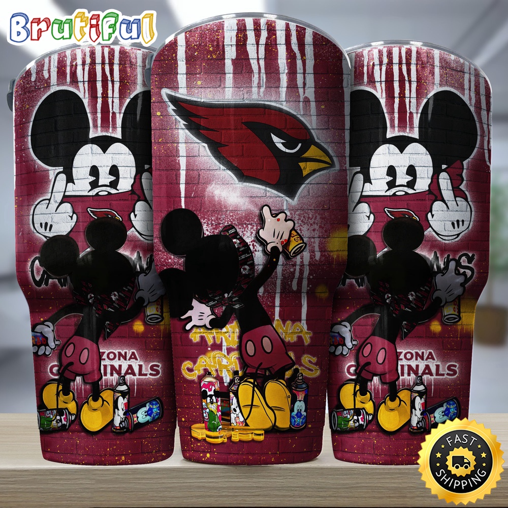 NFL Arizona Cardinals Tumbler Nfl Tumbler Mickey Graffiti For Sports Fan