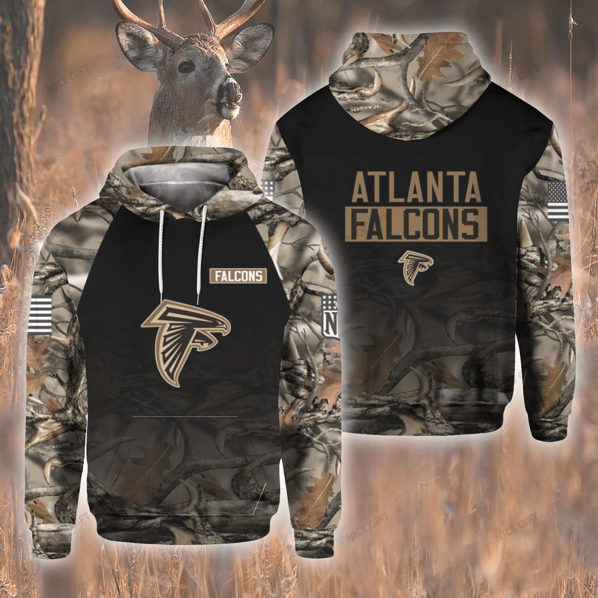 NFL Atlanta Falcons Hunting 3D Hoodie Gift For Fans