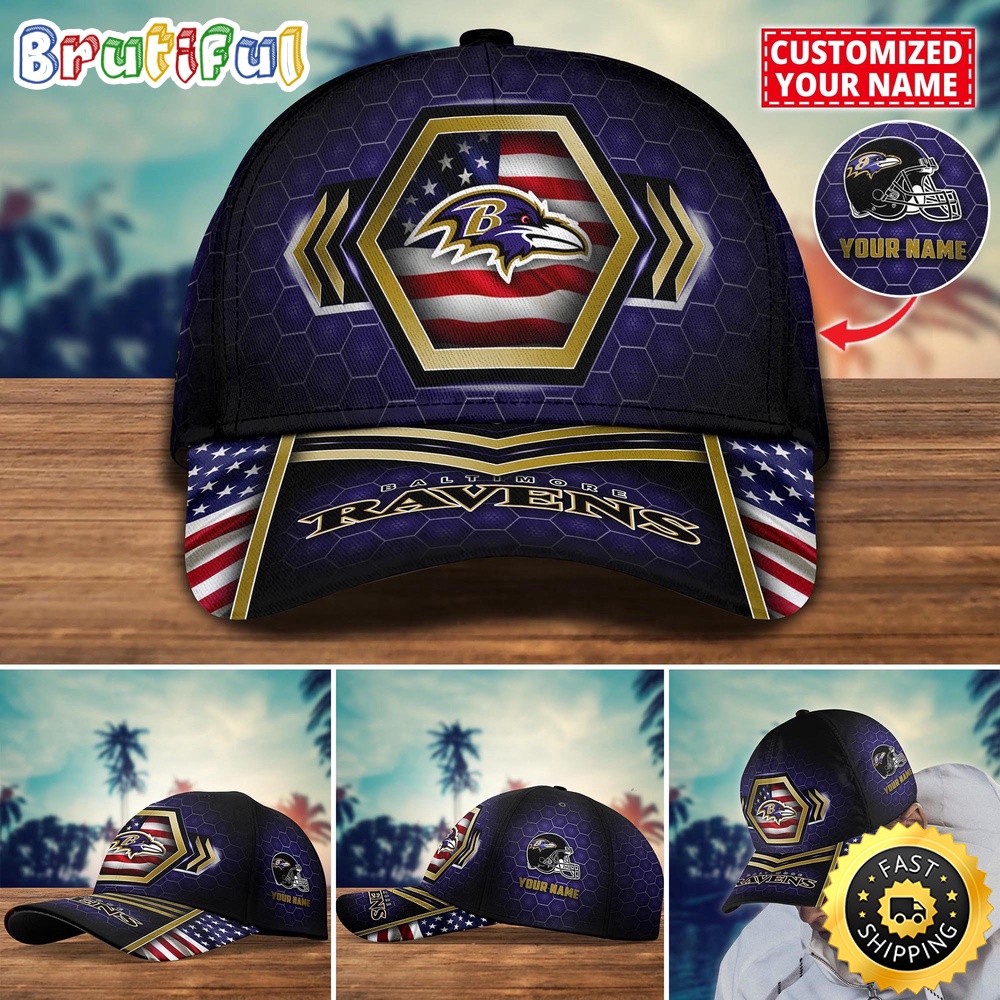 NFL Baltimore Ravens Baseball Cap Best Trending Custom Name Cap