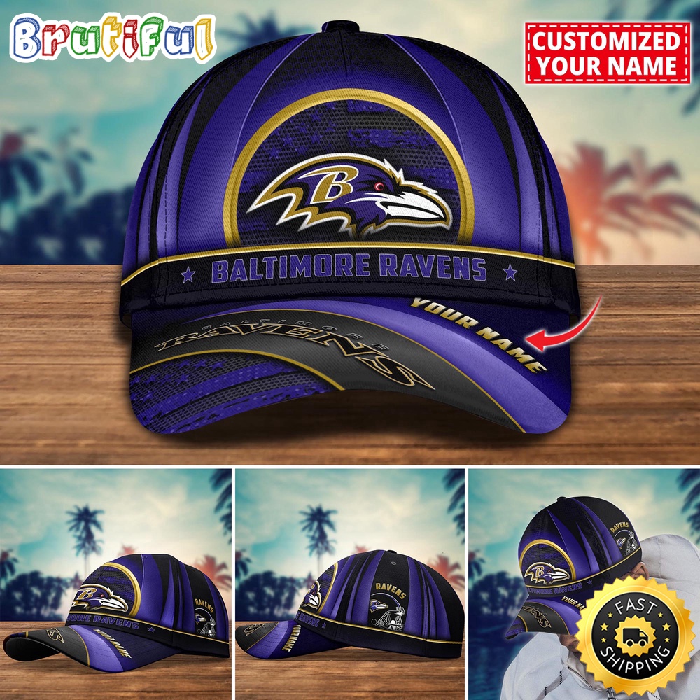 NFL Baltimore Ravens Baseball Cap Custom Football Cap For Fans