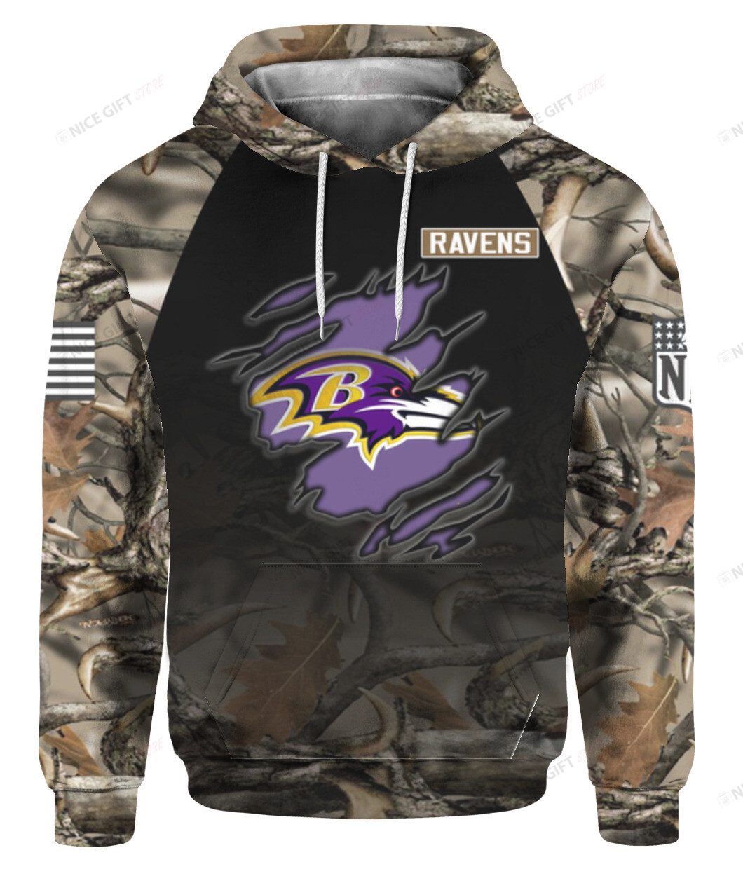 NFL Baltimore Ravens Hunting 3D Hoodie Gift For Fans