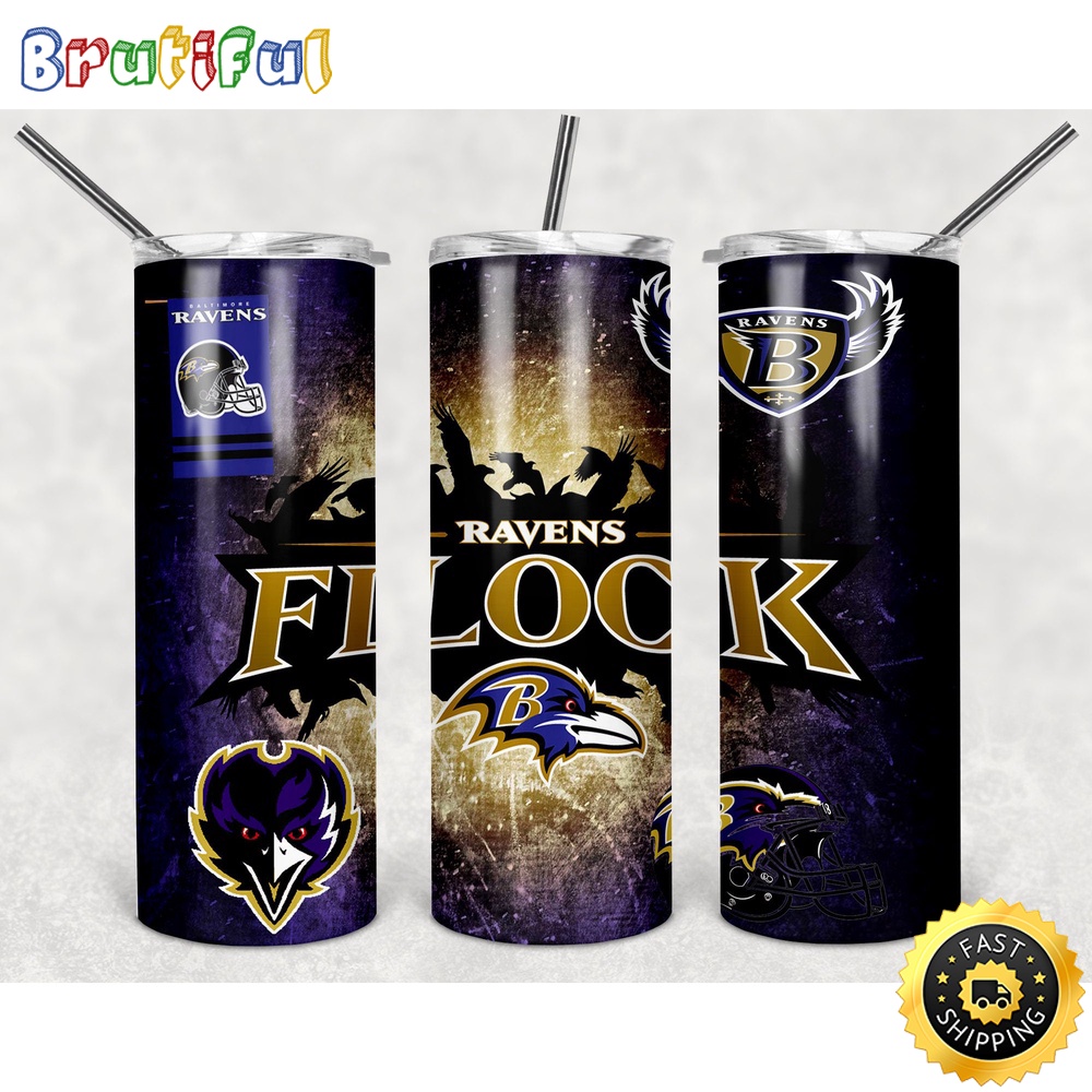 NFL Baltimore Ravens Skinny Tumbler Chic Tumbler Cups