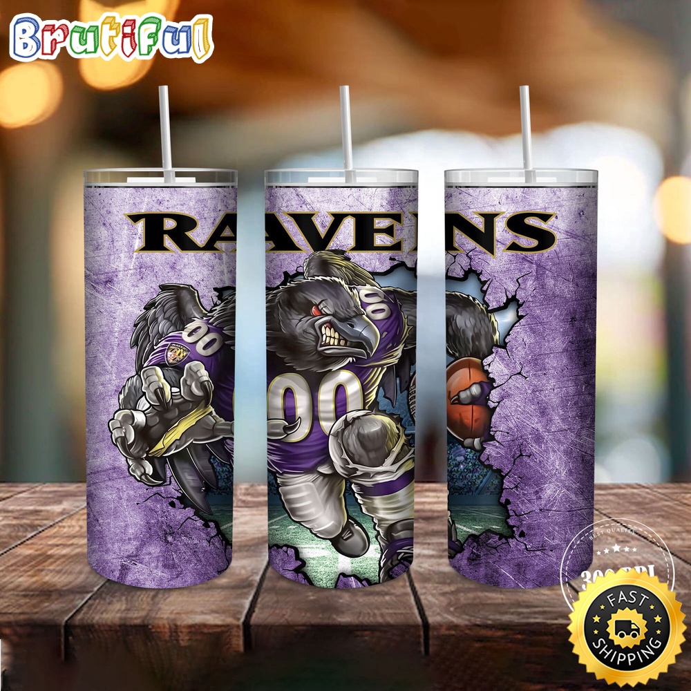 NFL Baltimore Ravens Tumbler Mascot Skinny Tumbler
