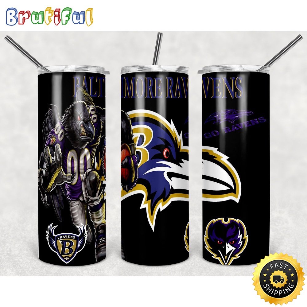 NFL Baltimore Ravens Tumbler Skinny Tumbler Chic Tumbler Cups