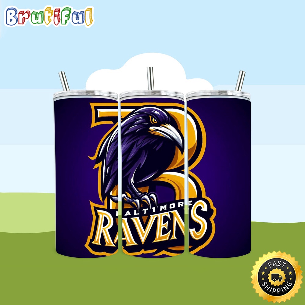 NFL Baltimore Ravens Tumbler Skinny Tumbler For Fans