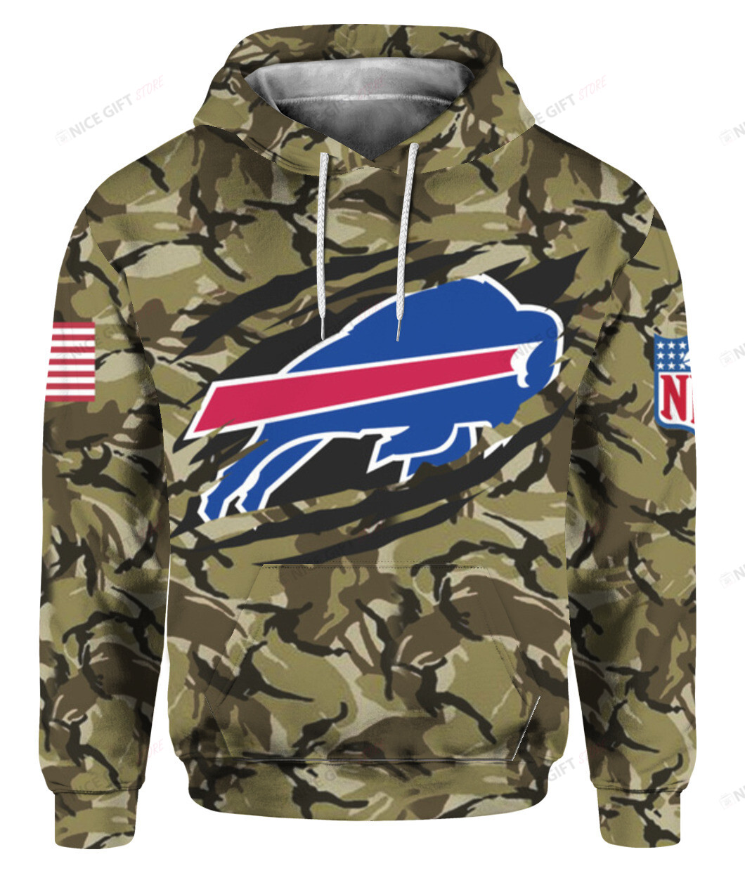 NFL Buffalo Bills Camouflage 3D Hoodie Gift For Fans