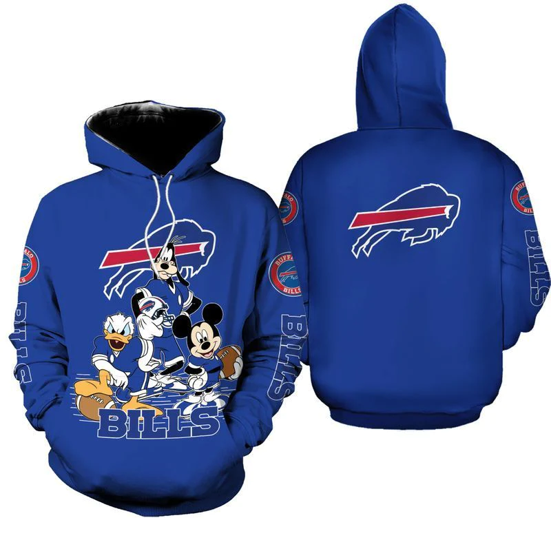 NFL Buffalo Bills Disney Mickey Mouse And Friends Mens And Womens Gift For Fan 3D Hoodie