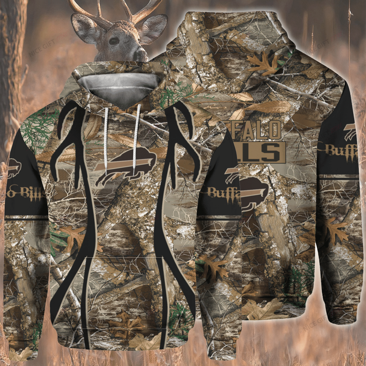NFL Buffalo Bills Hunting 3D Hoodie Gift For Fans