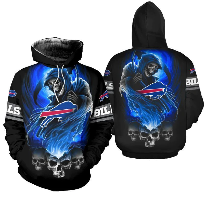 NFL Buffalo Bills Skulls Devil Skeleton Gift For Fan 3D Hoodie
