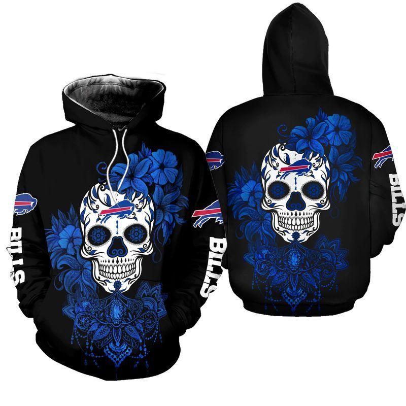 NFL Buffalo Bills Sugar Skull Mens And Womens Gift For Fan 3D Hoodie