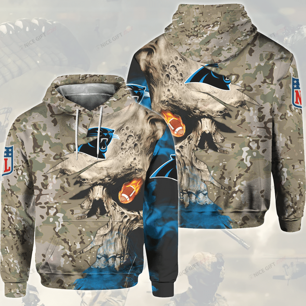 NFL Carolina Panthers Camouflage 3D Hoodie Gift For Fans