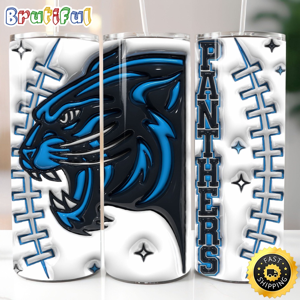 NFL Carolina Panthers Tumbler All Over Print Skinny Tumbler