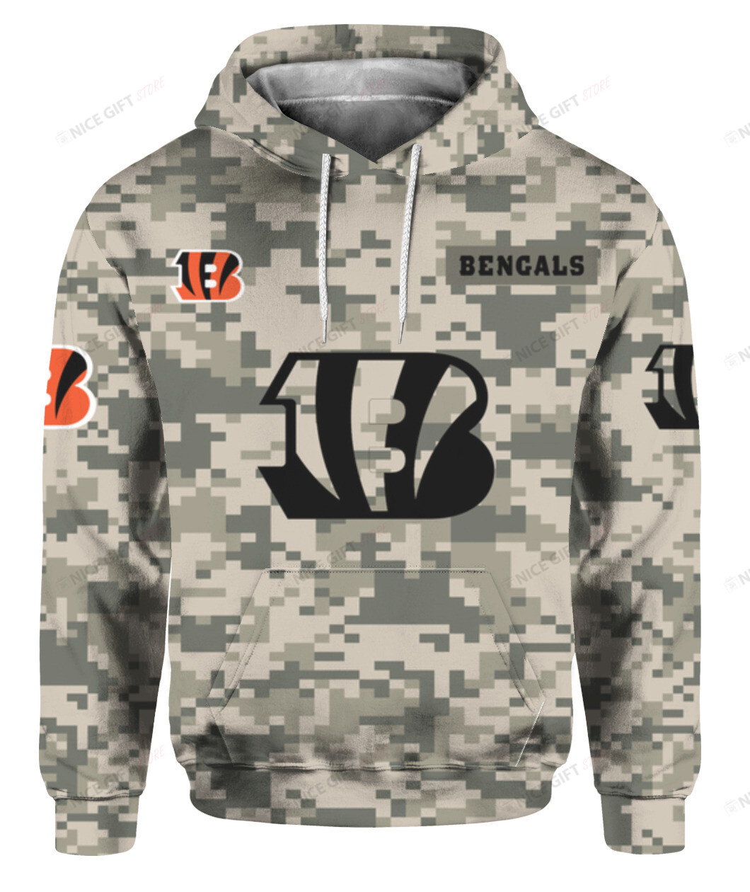 NFL Cincinnati Bengals Camouflage 3D Hoodie Gift For Fans