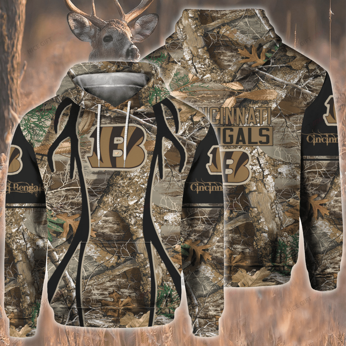 NFL Cincinnati Bengals Hunting 3D Hoodie Gift For Fans