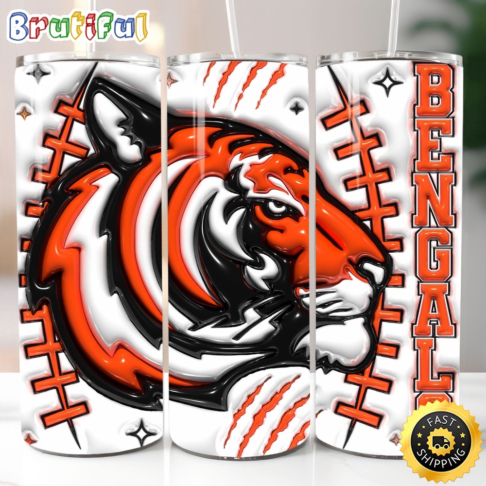 NFL Cincinnati Bengals Tumbler All Over Print Skinny Tumbler