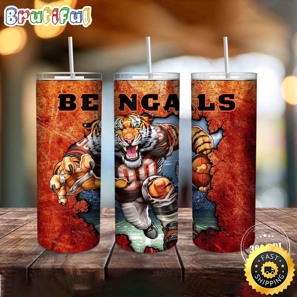 NFL Cincinnati Bengals Tumbler Mascot Skinny Tumbler