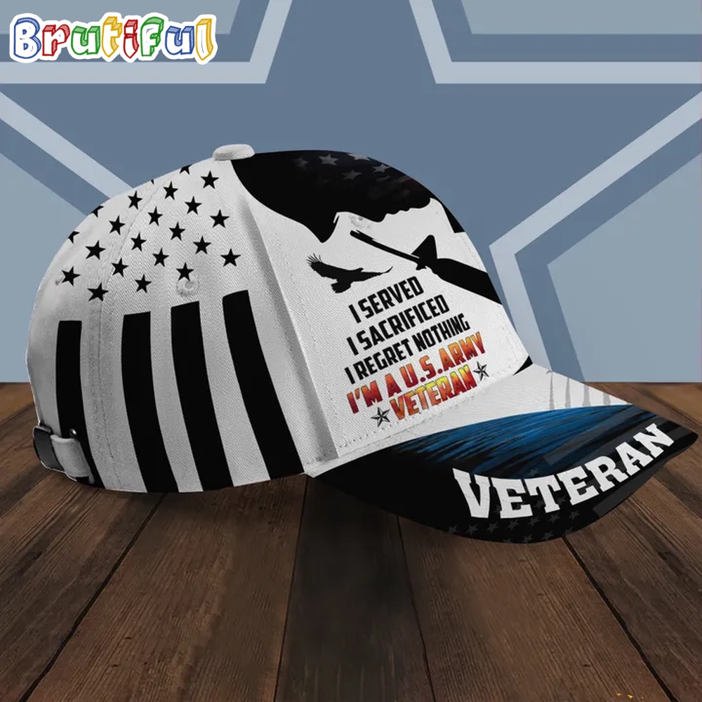 NFL Dallas Cowboys Special American Flag US Marine Corps Veteran Baseball Cap - Image 3