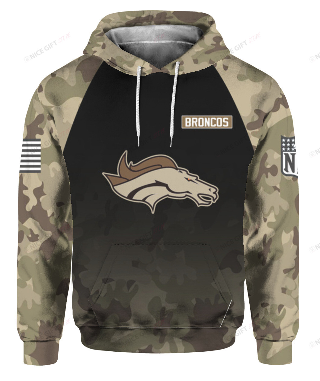 NFL Denver Broncos Camouflage 3D Hoodie Gift For Fans