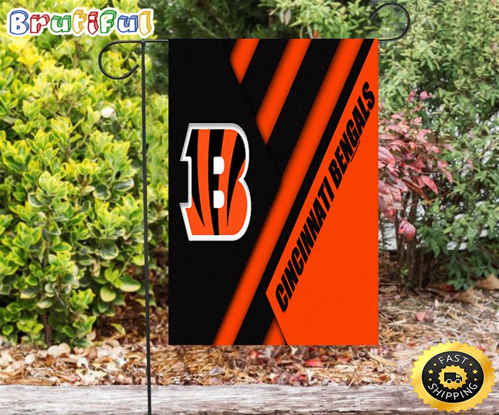 Nfl Garden Flags Cincinnati Bengals Emblem Flag Double Sided Printing Garden Flag Bengals Garden Flags