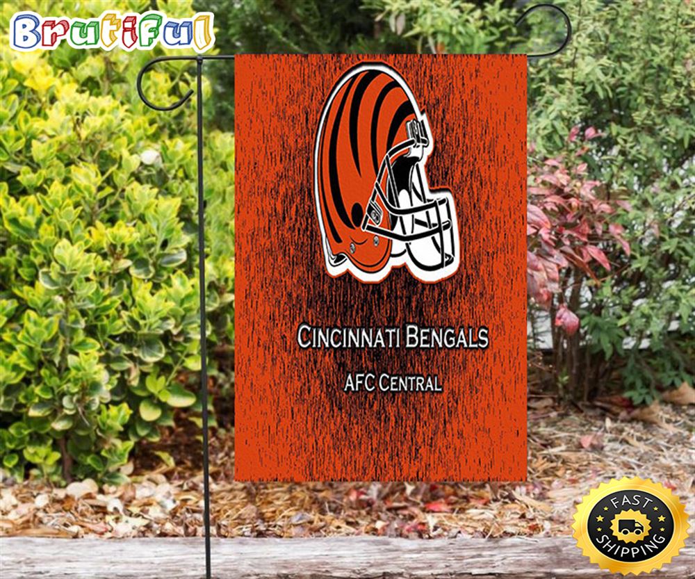Nfl Garden Flags Cincinnati Bengals Emblem Helmet v1 Double Sided Printing Garden Flag Bengals Garden Flags