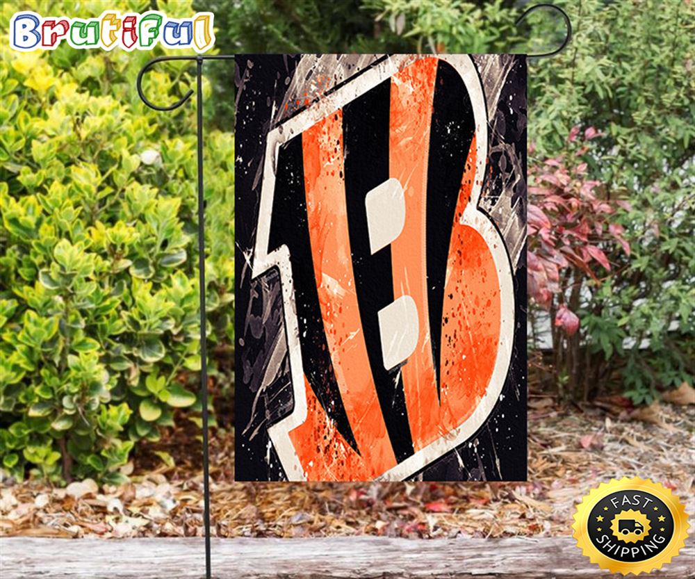 Nfl Garden Flags Cincinnati Bengals Emblem v1 Double Sided Printing Garden Flag Bengals Garden Flags