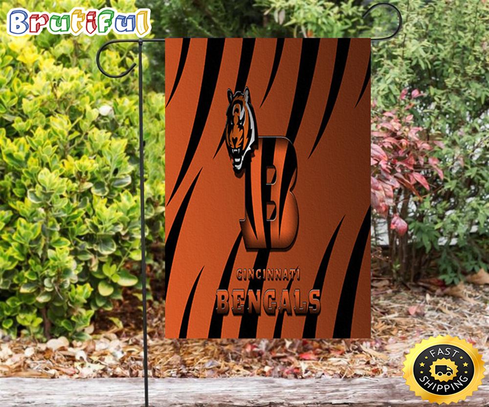 Nfl Garden Flags Cincinnati Bengals Emblem v3 Double Sided Printing Garden Flag Bengals Garden Flags