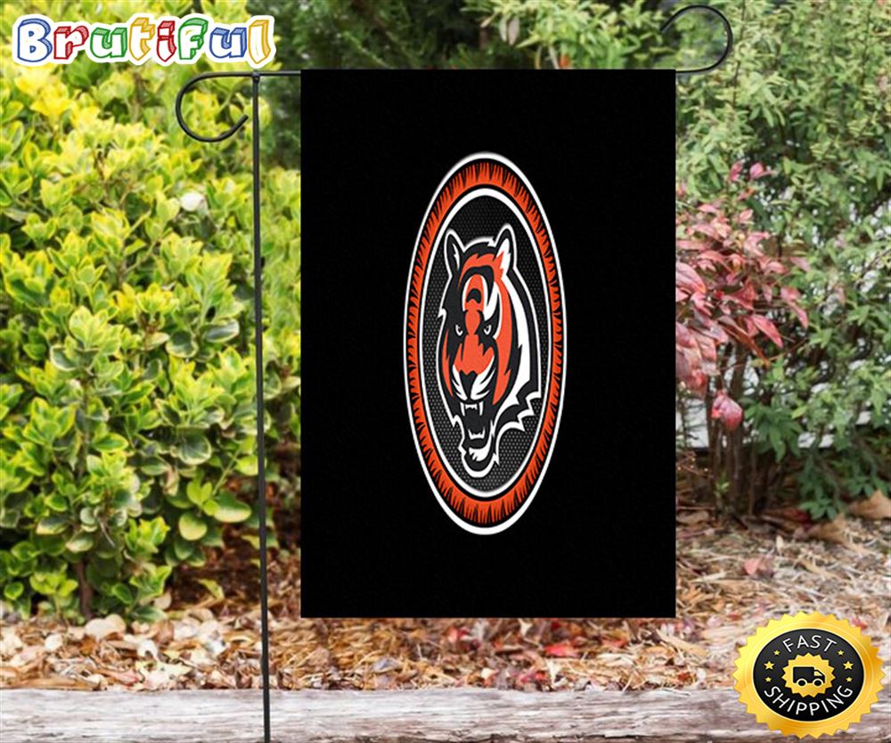 Nfl Garden Flags Cincinnati Bengals Emblem v7 Double Sided Printing Garden Flag Bengals Garden Flags