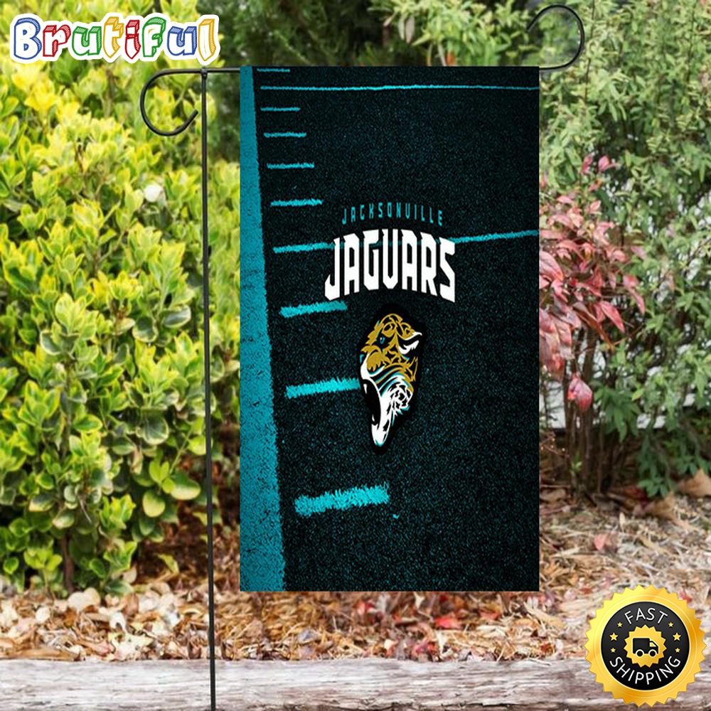 Nfl Garden Flags Jacksonville Jaguars Emblem Grass Field Double Sided Printing Garden Flag Jaguars Garden Flag
