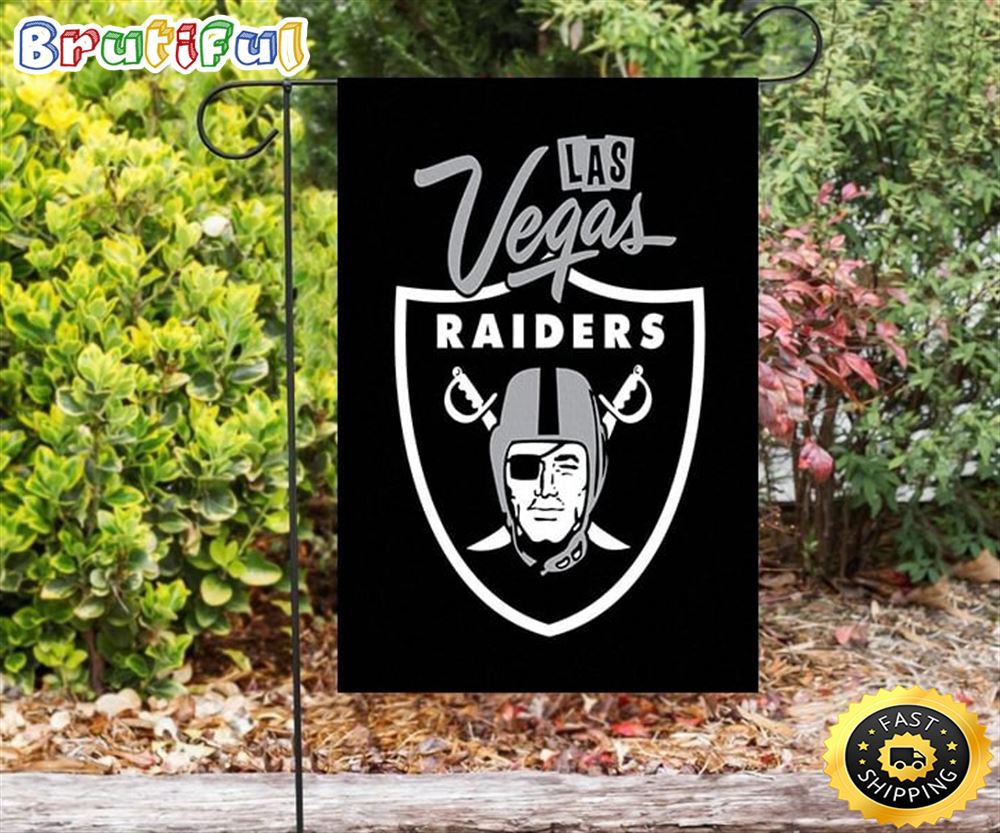 Nfl Garden Flags Las Vegas Raiders Logo Text2 Double Sided Printing Garden Flag Raiders Garden Flags