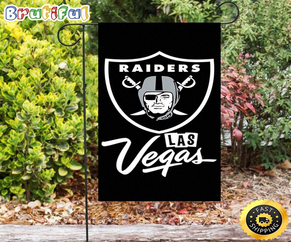 Nfl Garden Flags Las Vegas Raiders Logo Text3 Double Sided Printing Garden Flag Raiders Garden Flags
