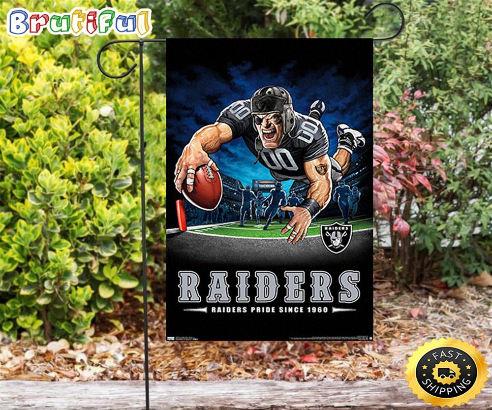 Nfl Garden Flags Las Vegas Raiders Man Pride Since 1960 Double Sided Printing Garden Flag Raiders Garden Flags