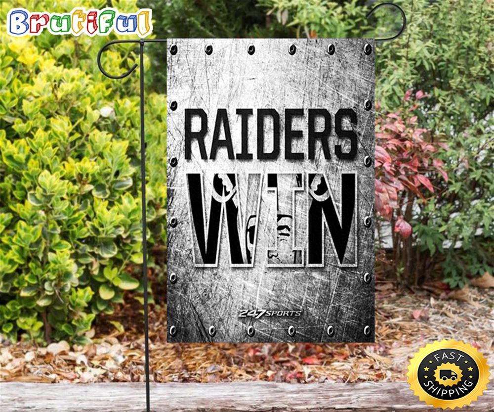Nfl Garden Flags Las Vegas Raiders Win Metal Double Sided Printing Garden Flag Raiders Garden Flags
