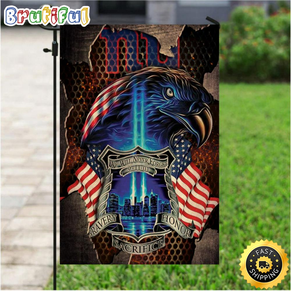 NFL Garden Flags New York Giants Specialized Flag For Honor Patriot Day We Will Never Forget