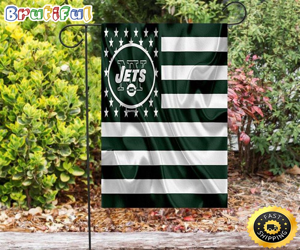 Nfl Garden Flags New York Jets American Flag v19 Double Sided Printing Garden Flag Jets Garden Flags