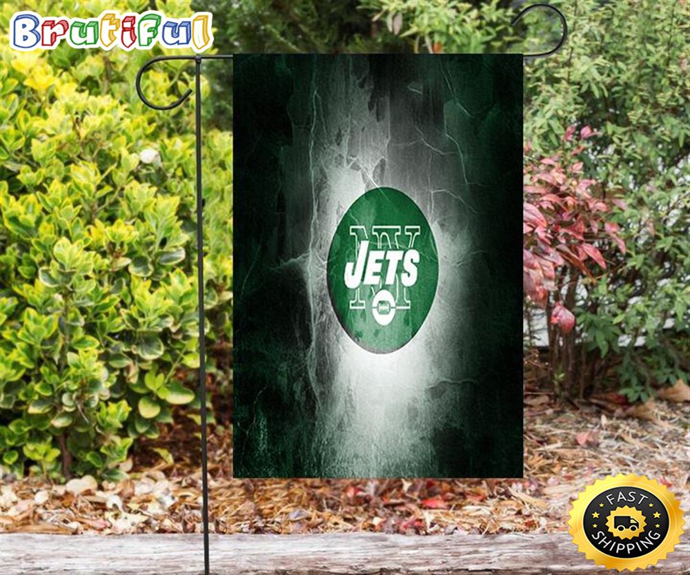 Nfl Garden Flags New York Jets Emblem v1 Double Sided Printing Garden Flag Jets Garden Flags