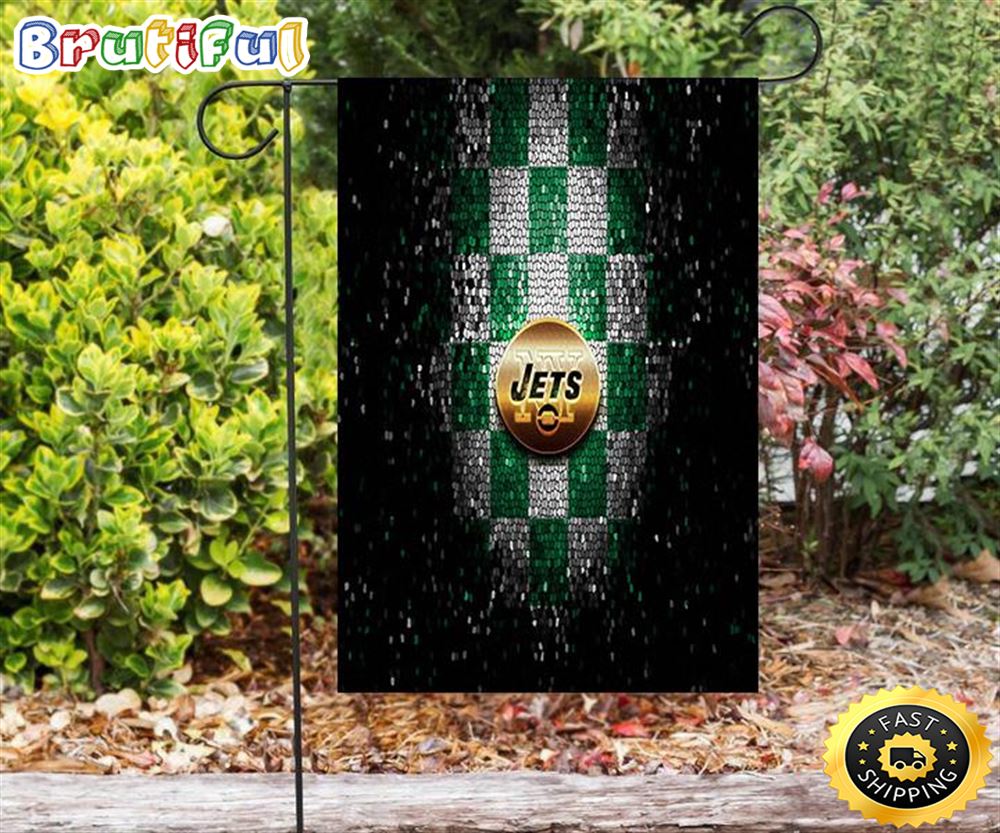 Nfl Garden Flags New York Jets Emblem v7 Double Sided Printing Garden Flag Jets Garden Flags
