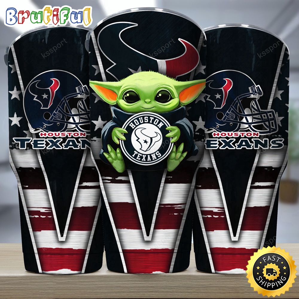 NFL Houston Texans Tumbler Baby Yoda Tumbler For This Season