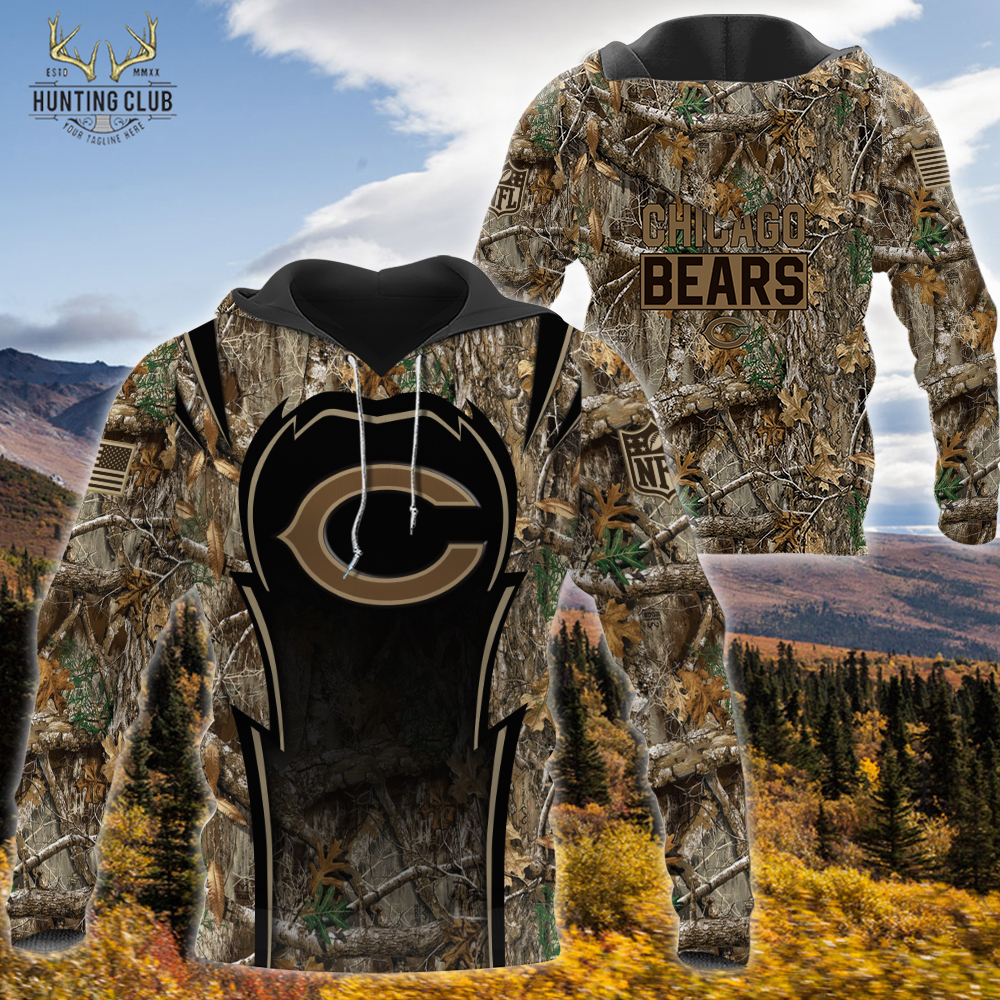 NFL Hunting Realtree Camo-Chicago Bears Hoodie